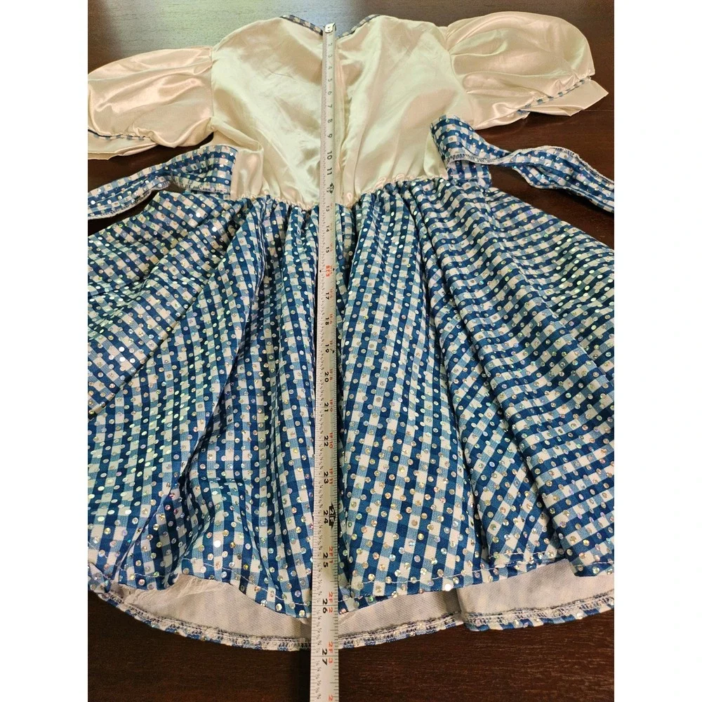 Rubies Wizard of Oz Dorothy Costume Girl Medium Blue Gingham Sequin Dress 882812 - Picture 12 of 12
